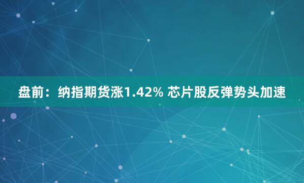 盘前：纳指期货涨1.42% 芯片股反弹势头加速