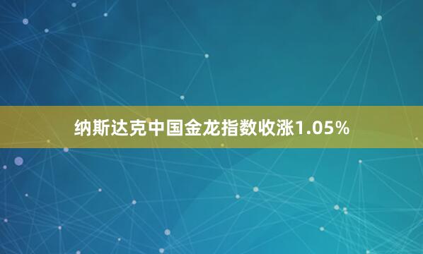 纳斯达克中国金龙指数收涨1.05%