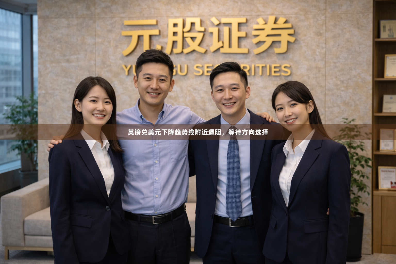 英镑兑美元下降趋势线附近遇阻，等待方向选择