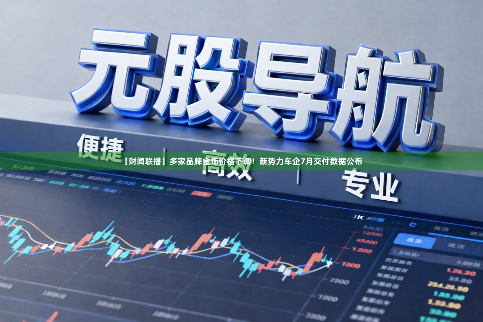 【财闻联播】多家品牌金饰价格下调!新势力车企7月交付数据公布