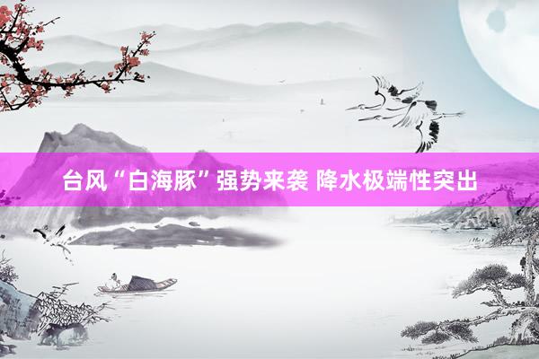 台风“白海豚”强势来袭 降水极端性突出