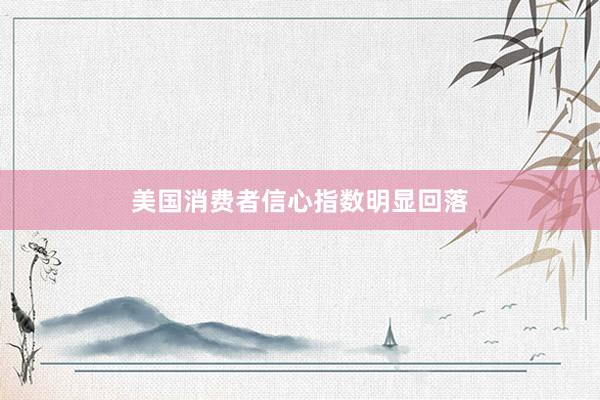 美国消费者信心指数明显回落
