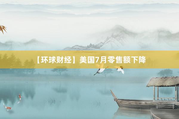 【环球财经】美国7月零售额下降