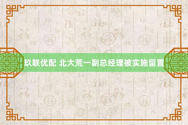 玖联优配 北大荒一副总经理被实施留置