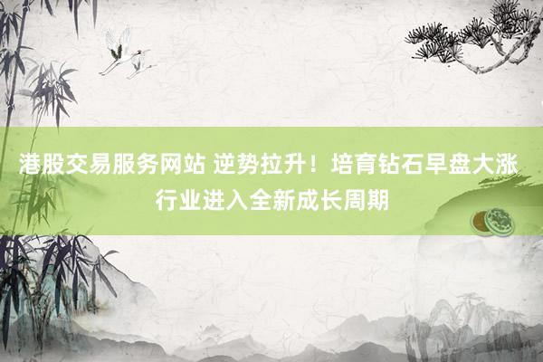 港股交易服务网站 逆势拉升！培育钻石早盘大涨 行业进入全新成长周期