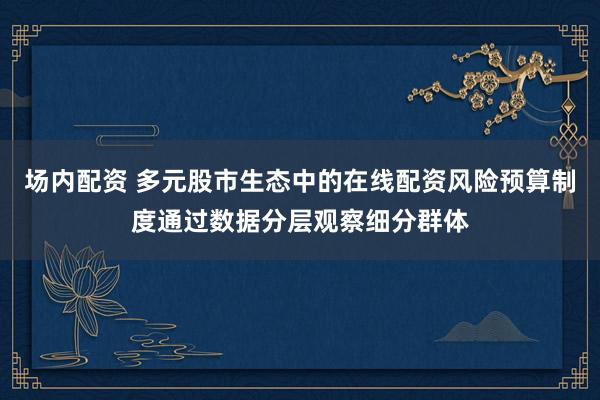 场内配资 多元股市生态中的在线配资风险预算制度通过数据分层观察细分群体