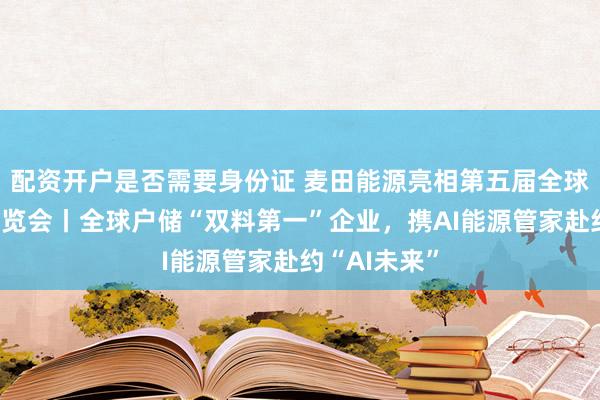 配资开户是否需要身份证 麦田能源亮相第五届全球数字贸易博览会丨全球户储“双料第一”企业，携AI能源管家赴约“AI未来”